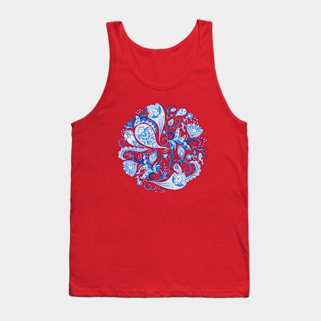 Paisley decorative pattern Tank Top by Mako Design 